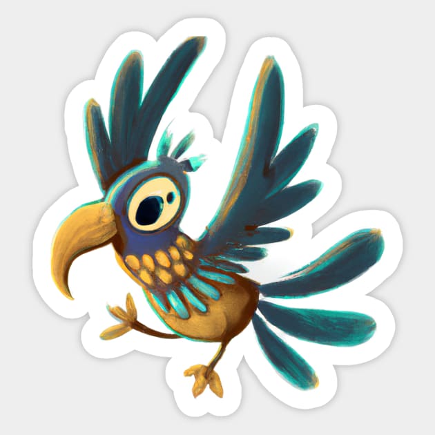 Cute Cuckoo Drawing Sticker by Play Zoo